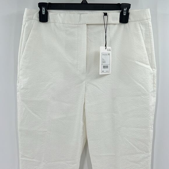 Theory Women's Seer Suit Slim Crop Pants - White - 10 - New with tags - Picture 2 of 9
